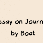 Essay on Journey by boat